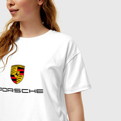 Футболка оверсайз женская PORSCHE, цвет: белый — фото 2