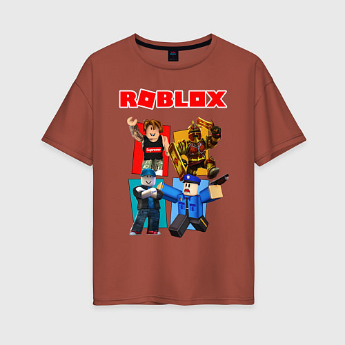 Женская футболка оверсайз ROBLOX / Кирпичный – фото 1