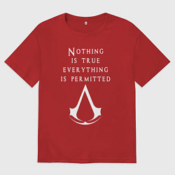 Футболка оверсайз женская ASSASSINS CREED, цвет: красный