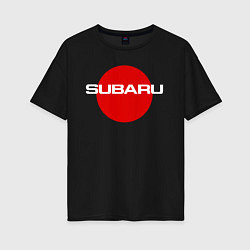 Футболка оверсайз женская SUBARU, цвет: черный