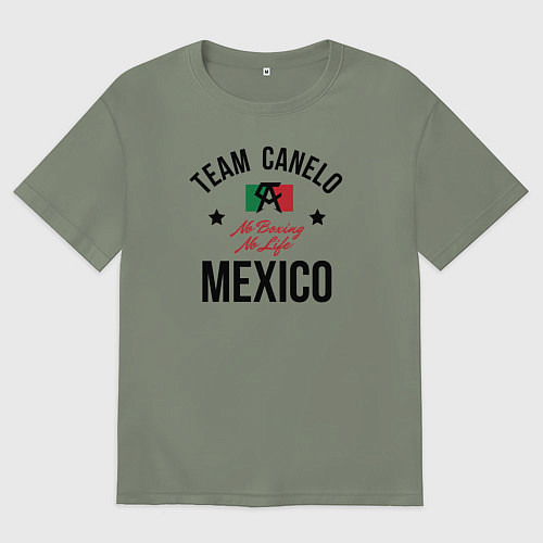 Женская футболка оверсайз Team Canelo / Авокадо – фото 1