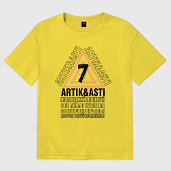Футболка оверсайз женская Artik & Asti, цвет: желтый