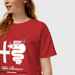 Футболка оверсайз женская Alfa corsa DTM, цвет: красный — фото 2