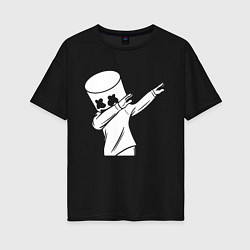 Футболка оверсайз женская MARSHMELLO DAB, цвет: черный