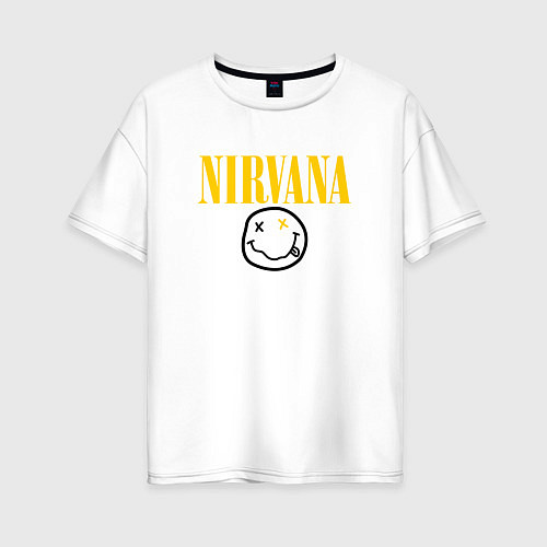 Женская футболка оверсайз NIRVANA / Белый – фото 1