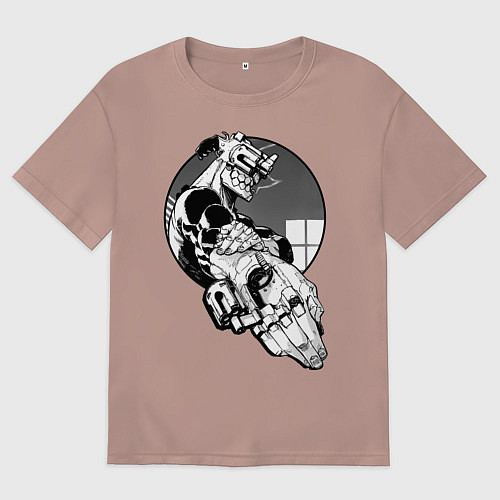 Женская футболка оверсайз Дзюдзо / Пыльно-розовый – фото 1