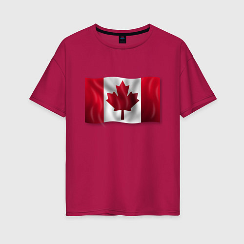 Женская футболка оверсайз Канада / Маджента – фото 1
