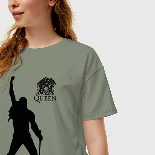 Женская футболка оверсайз Queen двусторонняя / Авокадо – фото 3