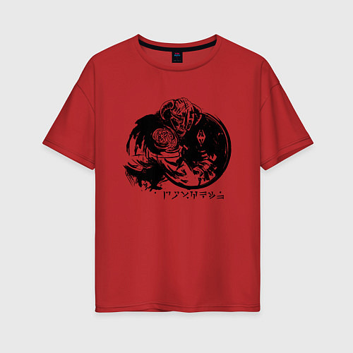 Женская футболка оверсайз THE ELDER SCROLLS / Красный – фото 1