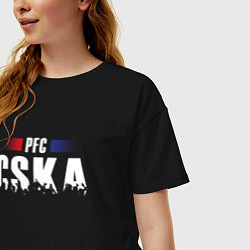 Футболка оверсайз женская PFC CSKA, цвет: черный — фото 2