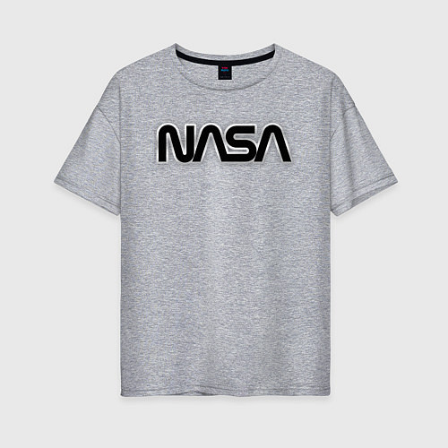Женская футболка оверсайз NASA / Меланж – фото 1
