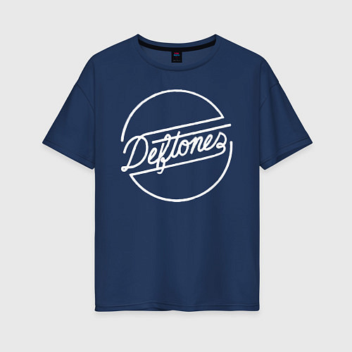 Женская футболка оверсайз Deftones / Тёмно-синий – фото 1