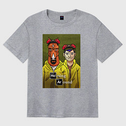 Футболка оверсайз женская BoJack Horseman, цвет: меланж