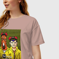 Футболка оверсайз женская BoJack Horseman, цвет: пыльно-розовый — фото 2