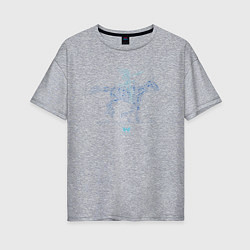 Женская футболка оверсайз Westworld Microchip
