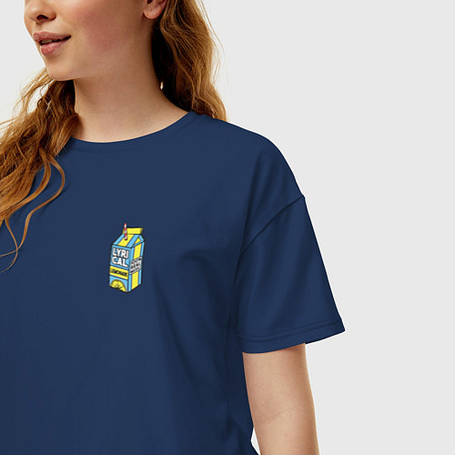 Женская футболка оверсайз Lyrical Lemonade / Тёмно-синий – фото 3