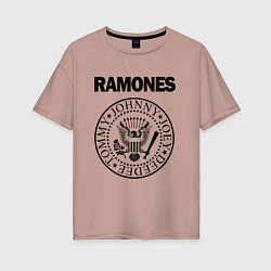 Женская футболка оверсайз RAMONES