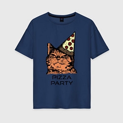 Женская футболка оверсайз PIZZA PARTY