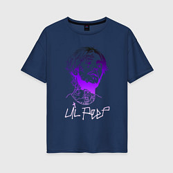 Футболка оверсайз женская Lil peep, цвет: тёмно-синий