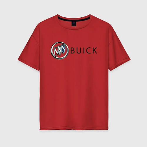 Женская футболка оверсайз Buick / Красный – фото 1