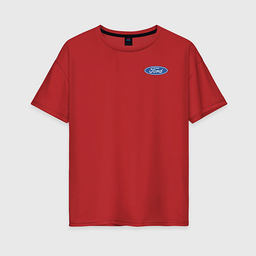 Женская футболка оверсайз Ford / Красный – фото 1