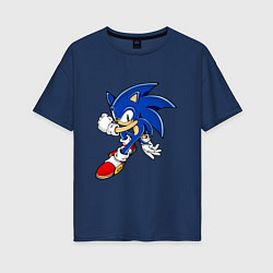 Футболка оверсайз женская Sonic, цвет: тёмно-синий