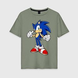 Футболка оверсайз женская Sonic, цвет: авокадо