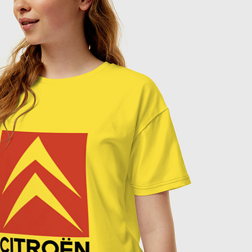 Женская футболка оверсайз CITROEN / Желтый – фото 3
