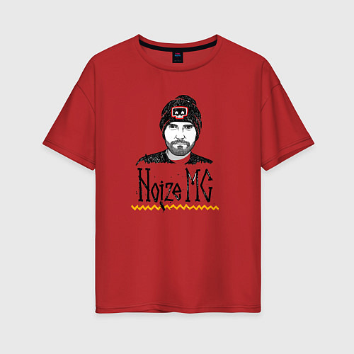 Женская футболка оверсайз Noize MC / Красный – фото 1