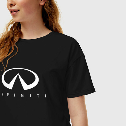 Женская футболка оверсайз Infinity / Черный – фото 3