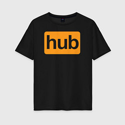 Женская футболка оверсайз Hub