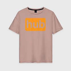 Женская футболка оверсайз Hub