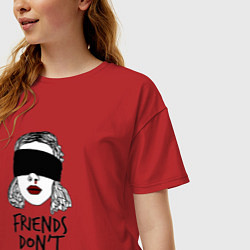 Футболка оверсайз женская Очень странные дела, цвет: красный — фото 2