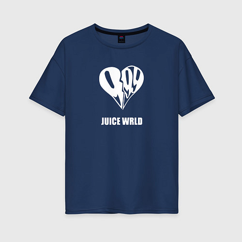 Женская футболка оверсайз JUICE WRLD / Тёмно-синий – фото 1