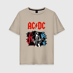 Женская футболка оверсайз ACDC