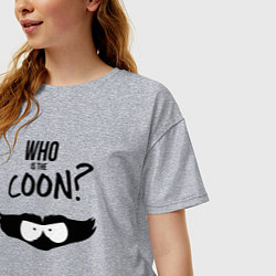 Футболка оверсайз женская South Park Who is the Coon?, цвет: меланж — фото 2