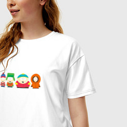 Футболка оверсайз женская South Park Саус Парк, цвет: белый — фото 2
