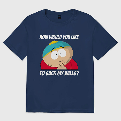 Женская футболка оверсайз ЮЖНЫЙ ПАРК / Тёмно-синий – фото 1