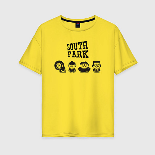 Женская футболка оверсайз South park / Желтый – фото 1