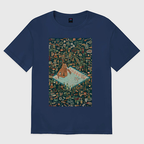 Женская футболка оверсайз BoJack Horseman / Тёмно-синий – фото 1