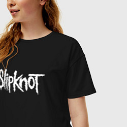 Футболка оверсайз женская SLIPKNOT НА СПИНЕ, цвет: черный — фото 2