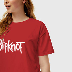 Футболка оверсайз женская SLIPKNOT НА СПИНЕ, цвет: красный — фото 2