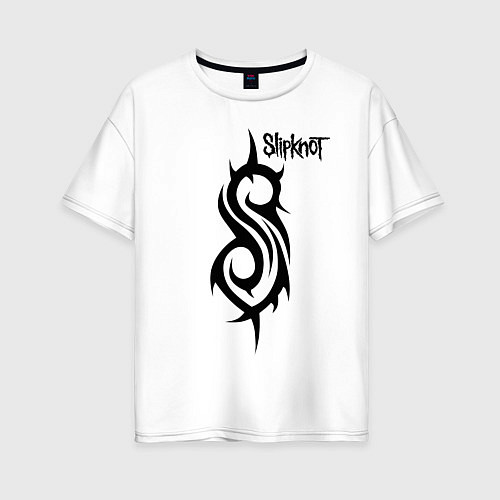 Женская футболка оверсайз SLIPKNOT / Белый – фото 1