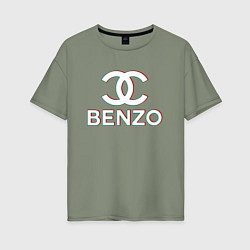 Футболка оверсайз женская BBT BENZO GANG, цвет: авокадо