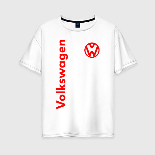 Женская футболка оверсайз Volkswagen / Белый – фото 1