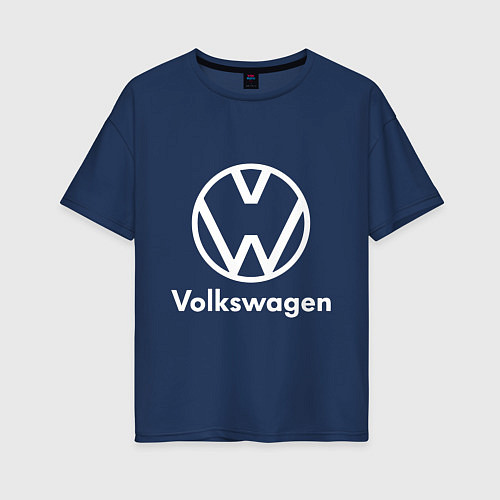 Женская футболка оверсайз VOLKSWAGEN / Тёмно-синий – фото 1