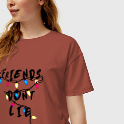 Футболка оверсайз женская Friends dont lie, цвет: кирпичный — фото 2