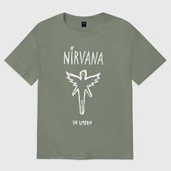 Футболка оверсайз женская Nirvana In utero, цвет: авокадо