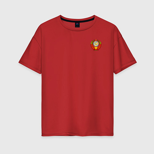 Женская футболка оверсайз СССР / Красный – фото 1
