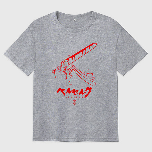 Женская футболка оверсайз BERSERK / Меланж – фото 1